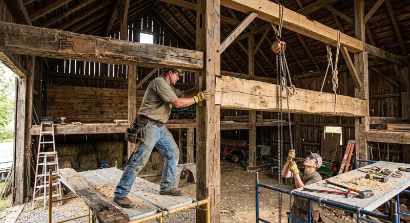 Barn Beam Replacement in Wilmington, NC