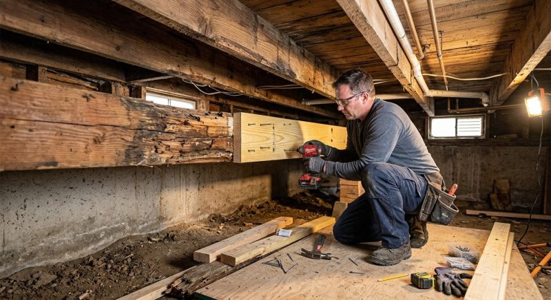 Basement Joist Repair in Wilmington, NC