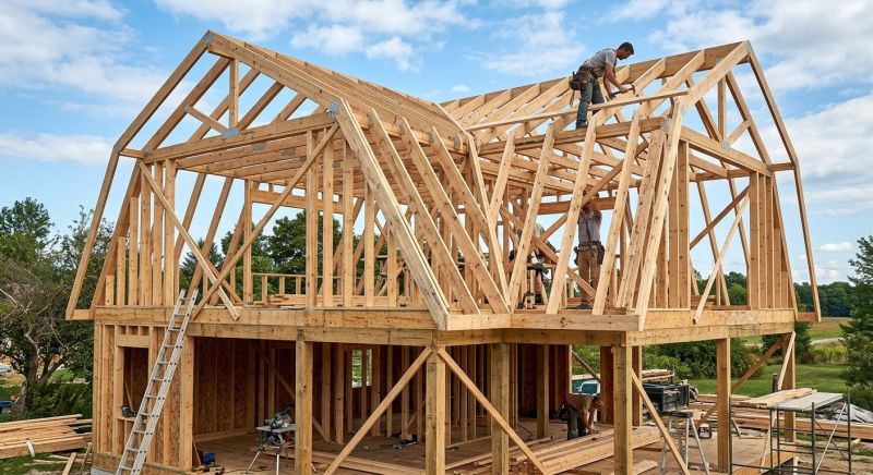 Gable Roof Framing in Conroe, TX