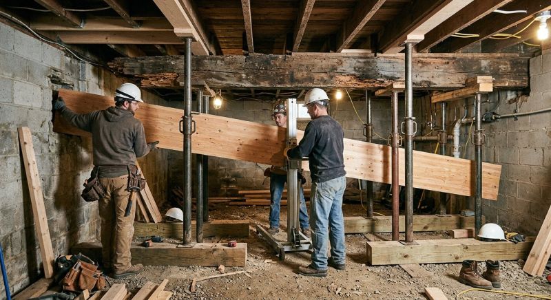 House Beam Repair in Wilmington, NC