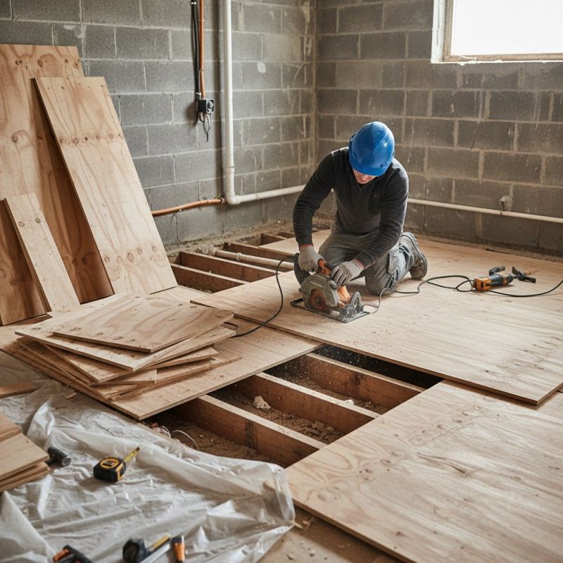 Plywood Subfloor Repair in Conroe, TX