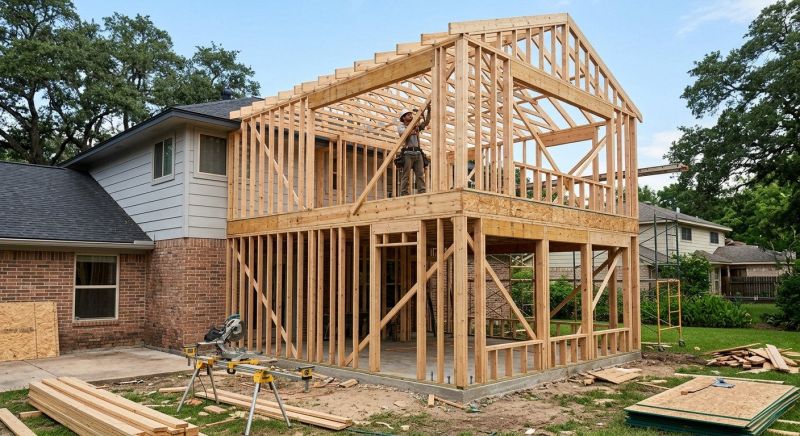 Porch Framing in Conroe, TX