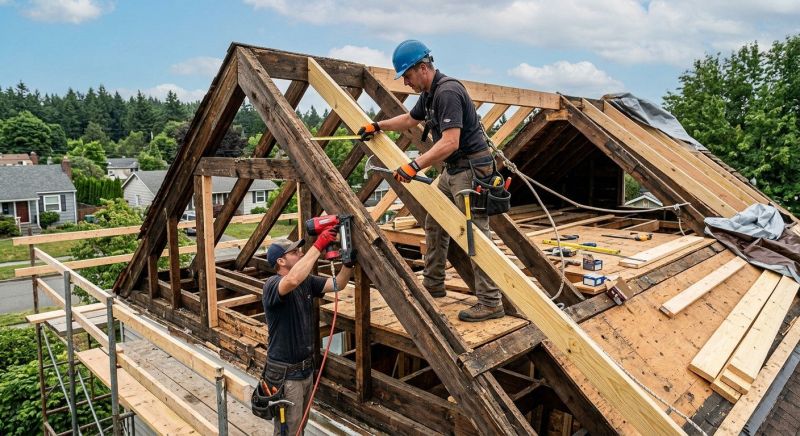 Roof Framing Repair in Kansas City, KS