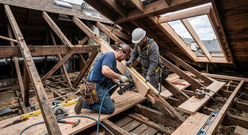 Roof Framing Repair in Kansas City, KS