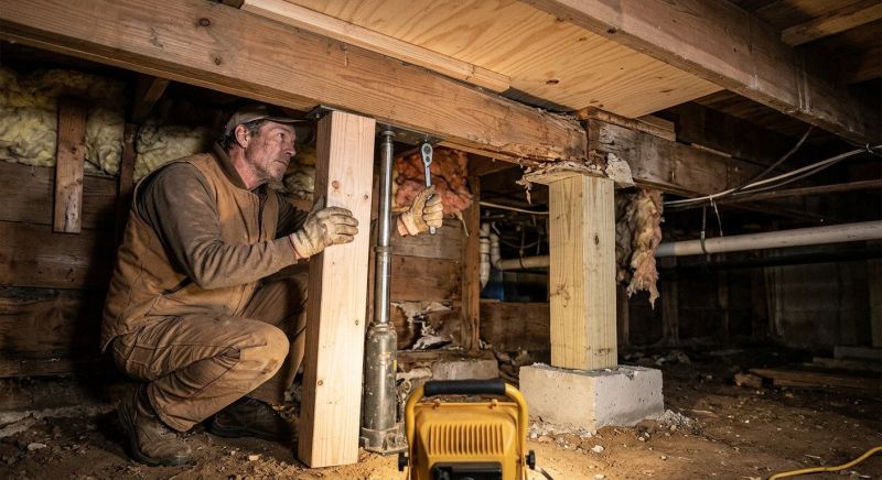 Sagging Floor Joist Repair in Kansas City, KS
