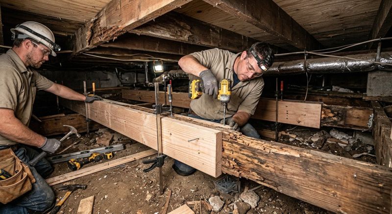 Sagging Floor Joist Repair in Wilmington, NC