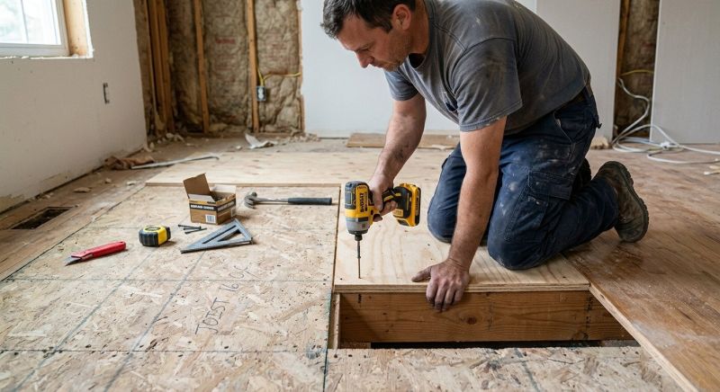 Squeaky Wood Floor Repair in Kansas City, KS
