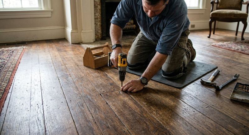 Squeaky Wood Floor Repair in Conroe, TX